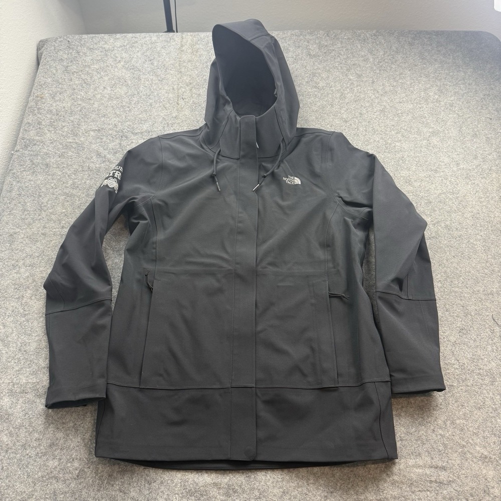 The North Face Apex Flex Jacket Womens Large Black Rain Coat Patron Tequila